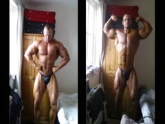 bodybuilder posing x 2