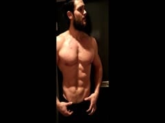 hot guy flexing biceps