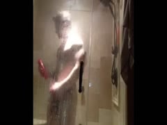hunk taking shower