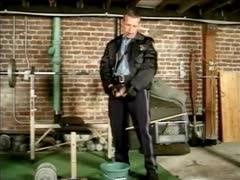 Cigar smoking copper wanking 1