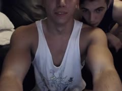 Handsome lovers on cam