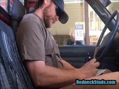 Redneck Stroking in Public