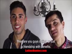 Two Straight Latino Twinks fuck bareback for cash