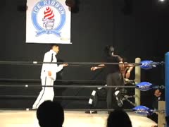 Rookie wrestler gets schooled in the ring