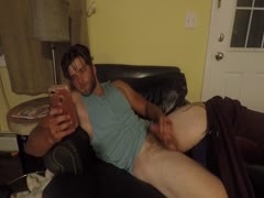 cute hunk jerks off