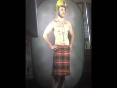 hot straight guy modeling kilts