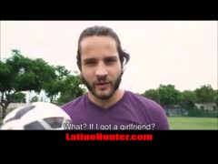 Football Jock barebacked outdoors