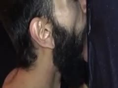 Hot glory hole action