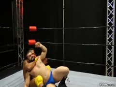 fighter wrestling strangled