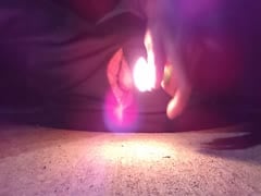 outside self fucking at night from work