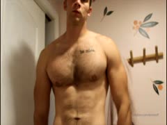 cute hunk shower and jerks off