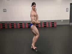 muscle hunk posing