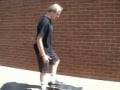 blonde skateboarder