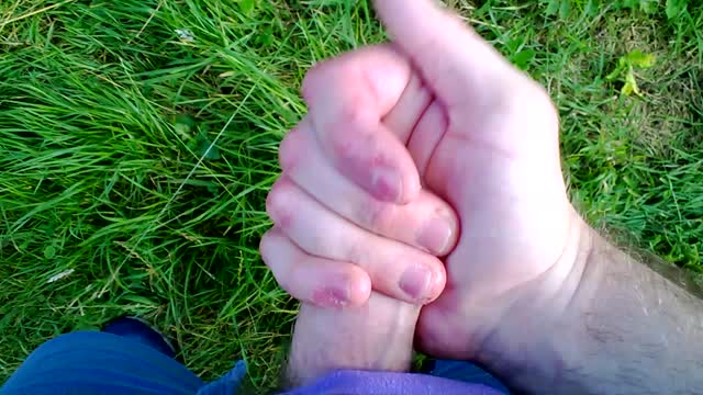 Outdoor Wank and Cum