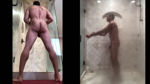 Tommy showering