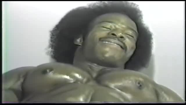 Retro Nude Bodybuilder Posing