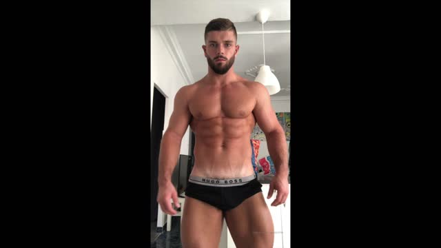 cute hunk showing off