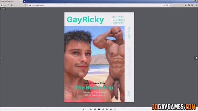 3D gay guys fucking in hardcore threesome