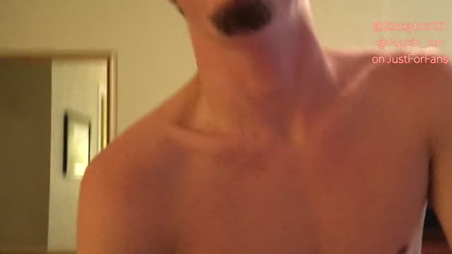 19 WHITE BUBBLE BUTT BLONDE TAKES BIG BLACK DICK UP HIS JOCK ASS
