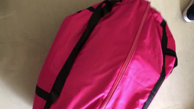 Slave caught inside bag