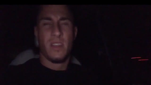 Brit lad smokes and wanks in public toilet
