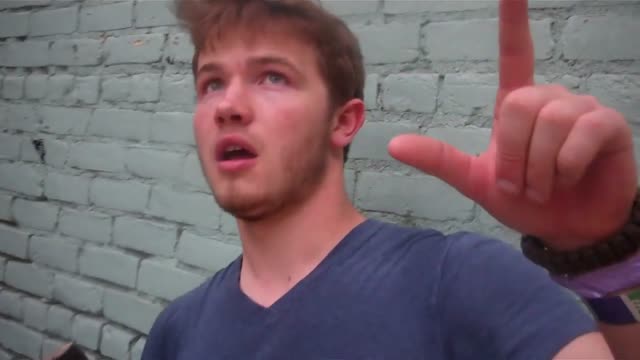Frozen guy being toyed with