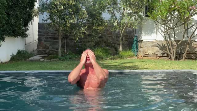 stud swimming naked