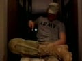 army Twink jerks hard dick
