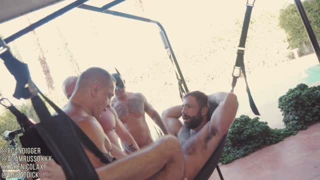 Jake Gets Sling Gangbanged & Bred Part 2