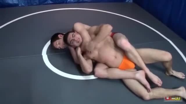 Young guys wrestle