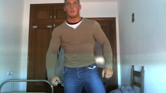oiled flexing