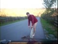 Naked in the middle of the road!