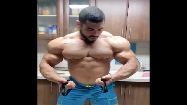 Hot Muscle Guy Flexing