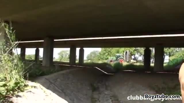a x gets fucked raw under a bridge