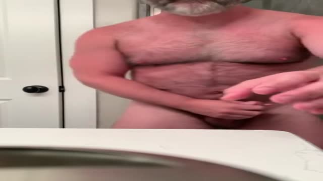 Older guy jerking