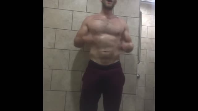 Alex shows off and showers