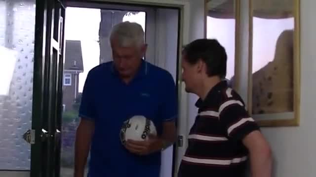 boy gets spanked for breaking glass with a ball