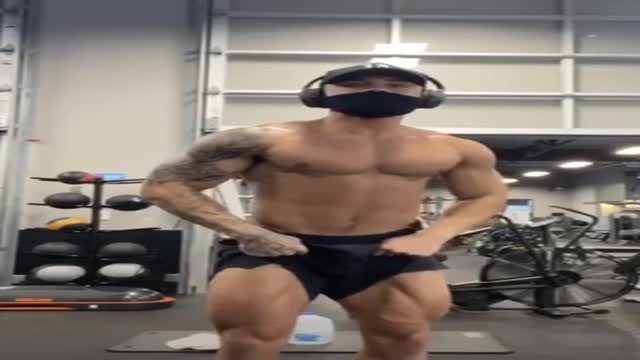 Gym pose