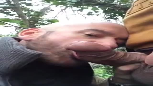Sexy man sucks big fat cock