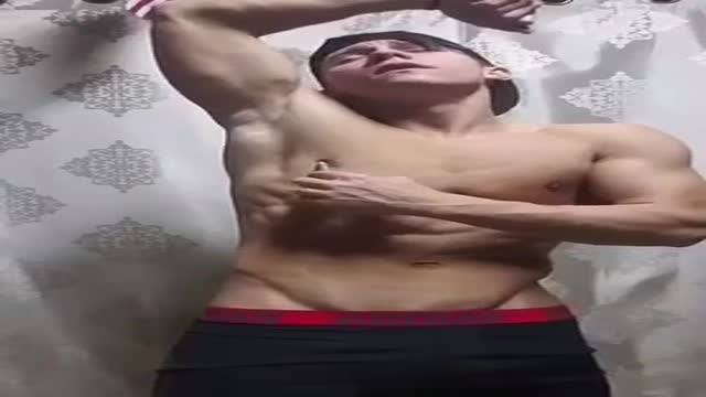 Muscle Boy Tortures himself