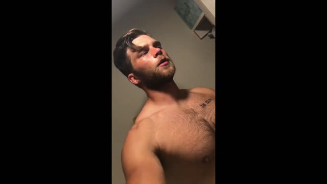 cute hunk jerking off