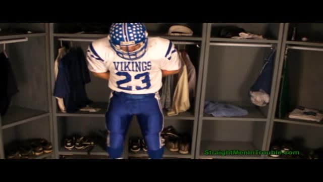 spanking a football player
