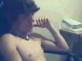 Twink Plays with his big cock