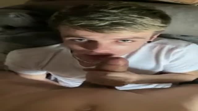 Blond lad loves cock