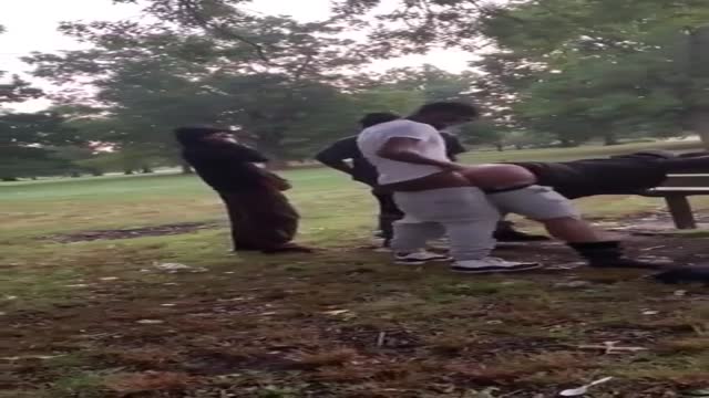 Black Guys' Lockdown Threesome on Clapham Common