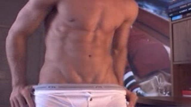 Muscle Boy Shows Off