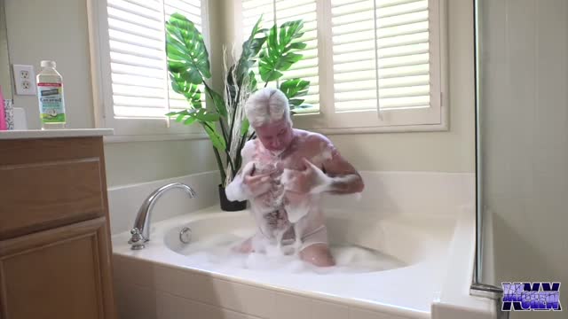 Jay taking a bath