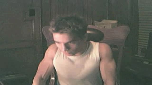 Hunk Teases shows off biceps