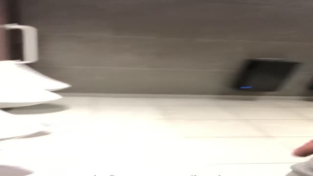 Big in a public toilet