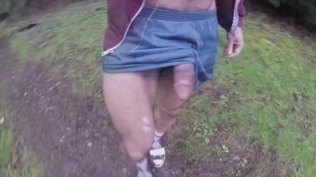 Walking with cock out